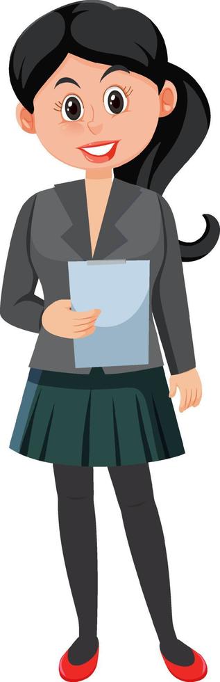 Businesswoman with happy face vector