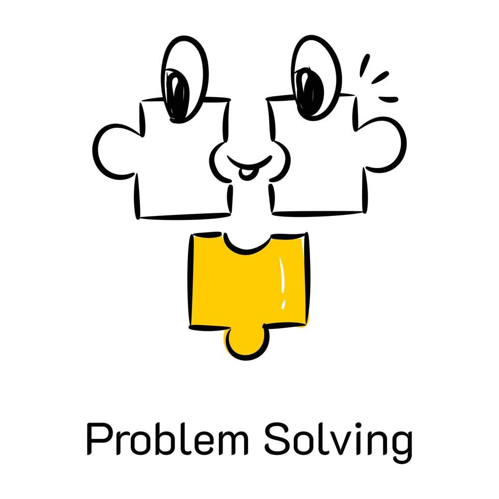 Get a glimpse of problem solving hand drawn icon vector
