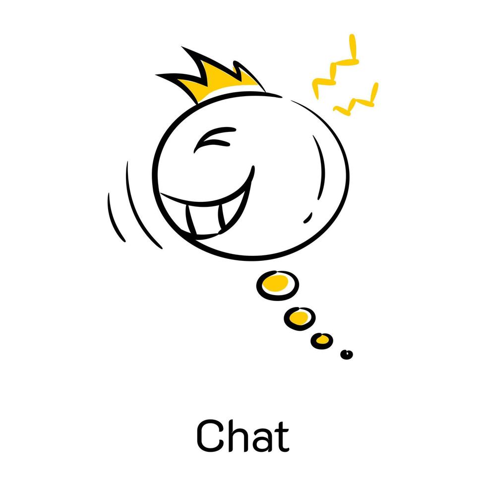 A captivating hand drawn icon of chat vector