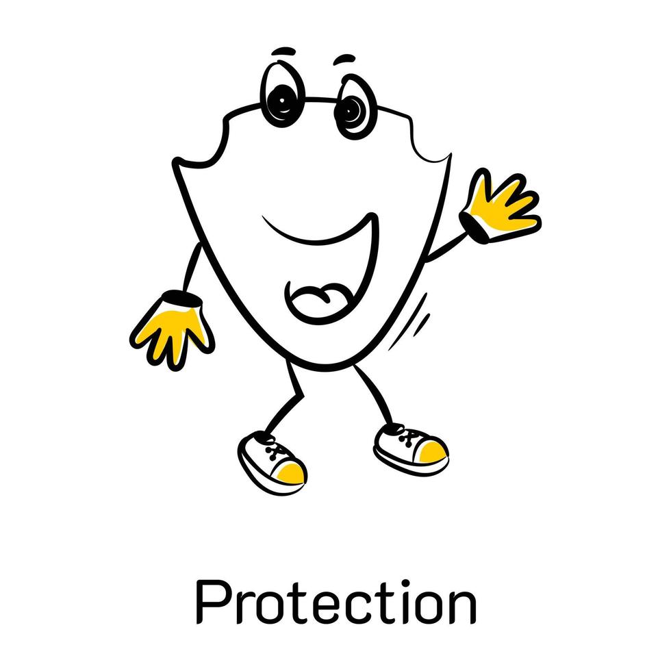 A sketchy icon vector of protection