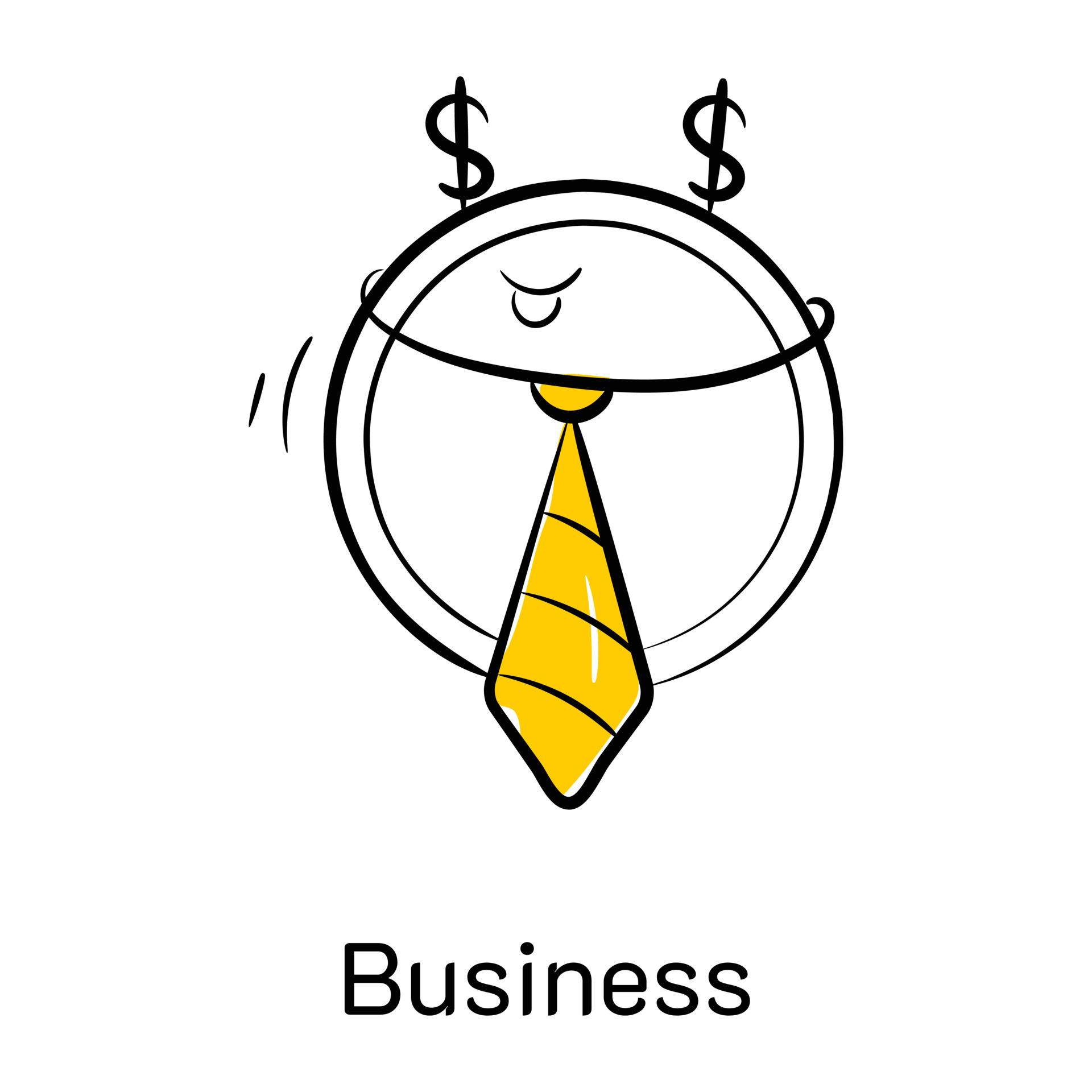 Get your hands on this sketchy icon of business 7145328 Vector Art at