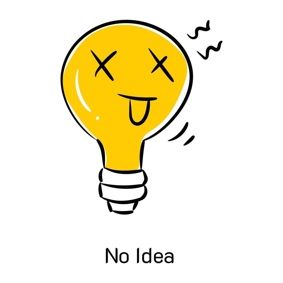 A handy doodle icon of no idea vector