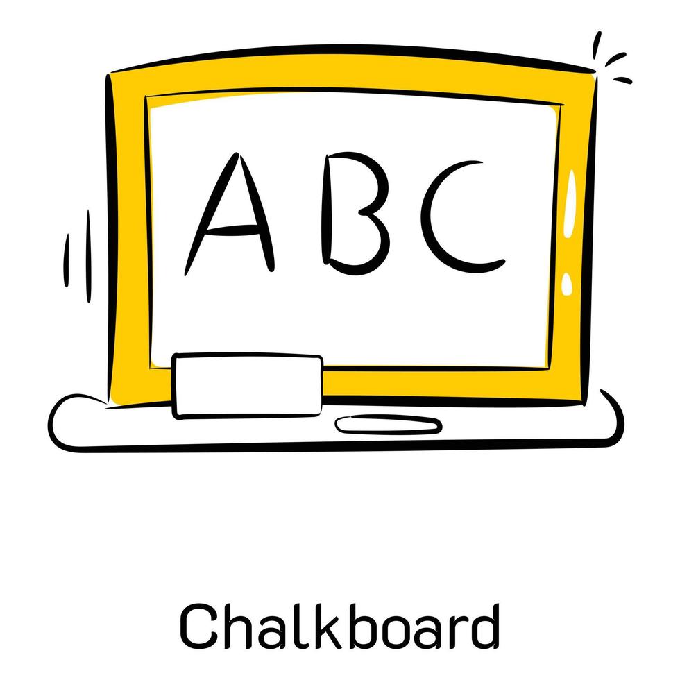 A customizable icon of chalkboard in sketchy style vector