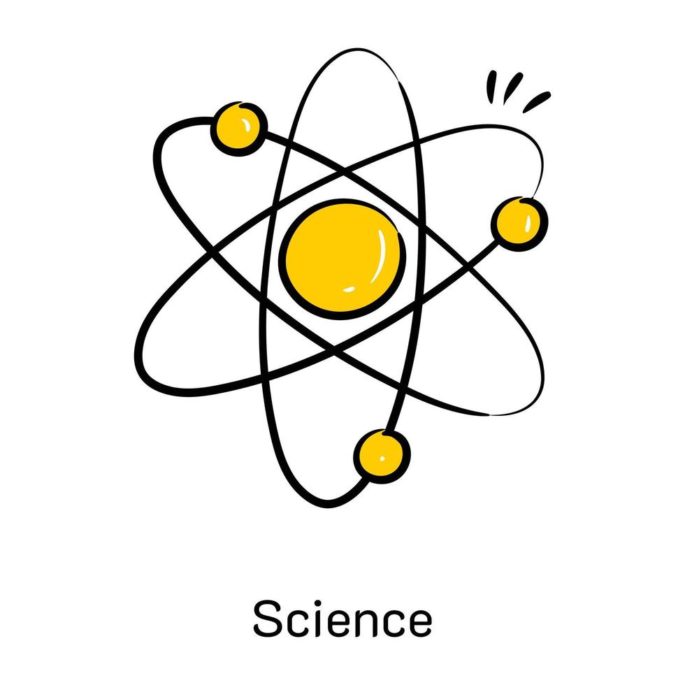 Carefully crafted sketchy icon of science vector