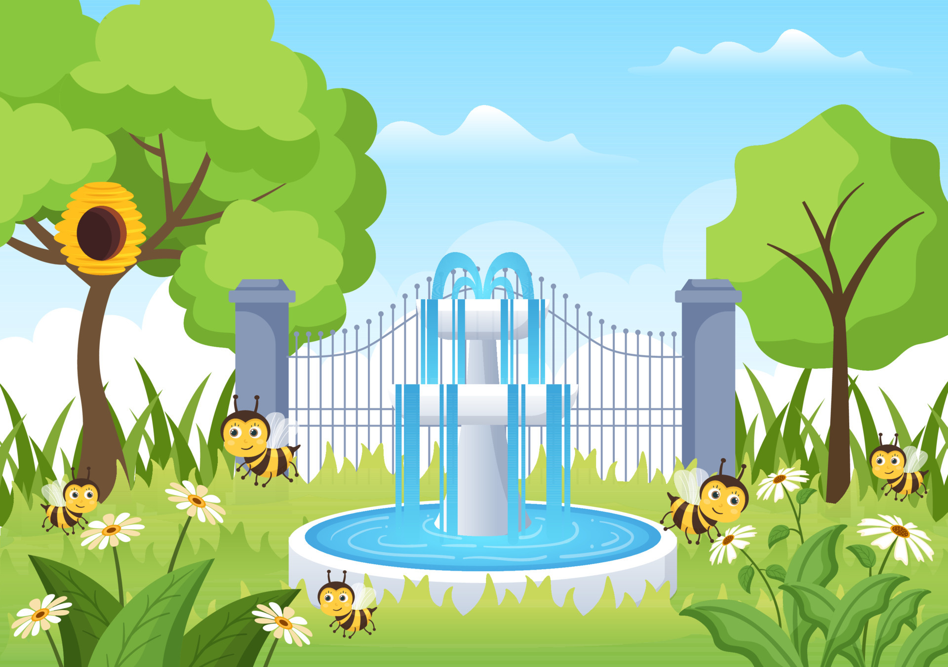 Beautiful Garden Cartoon Background Illustration With Scenery Nature of Plants, Various Animals, Flowers, Tree and Green Grass in Flat Design Style 7145506 Vector Art at Vecteezy Beautiful Garden Cartoon Background Illustration With Scenery Nature of Plants, Various Animals, Flowers, Tree and Green Grass in Flat Design Style 7145506 Vector Art at Vecteezy