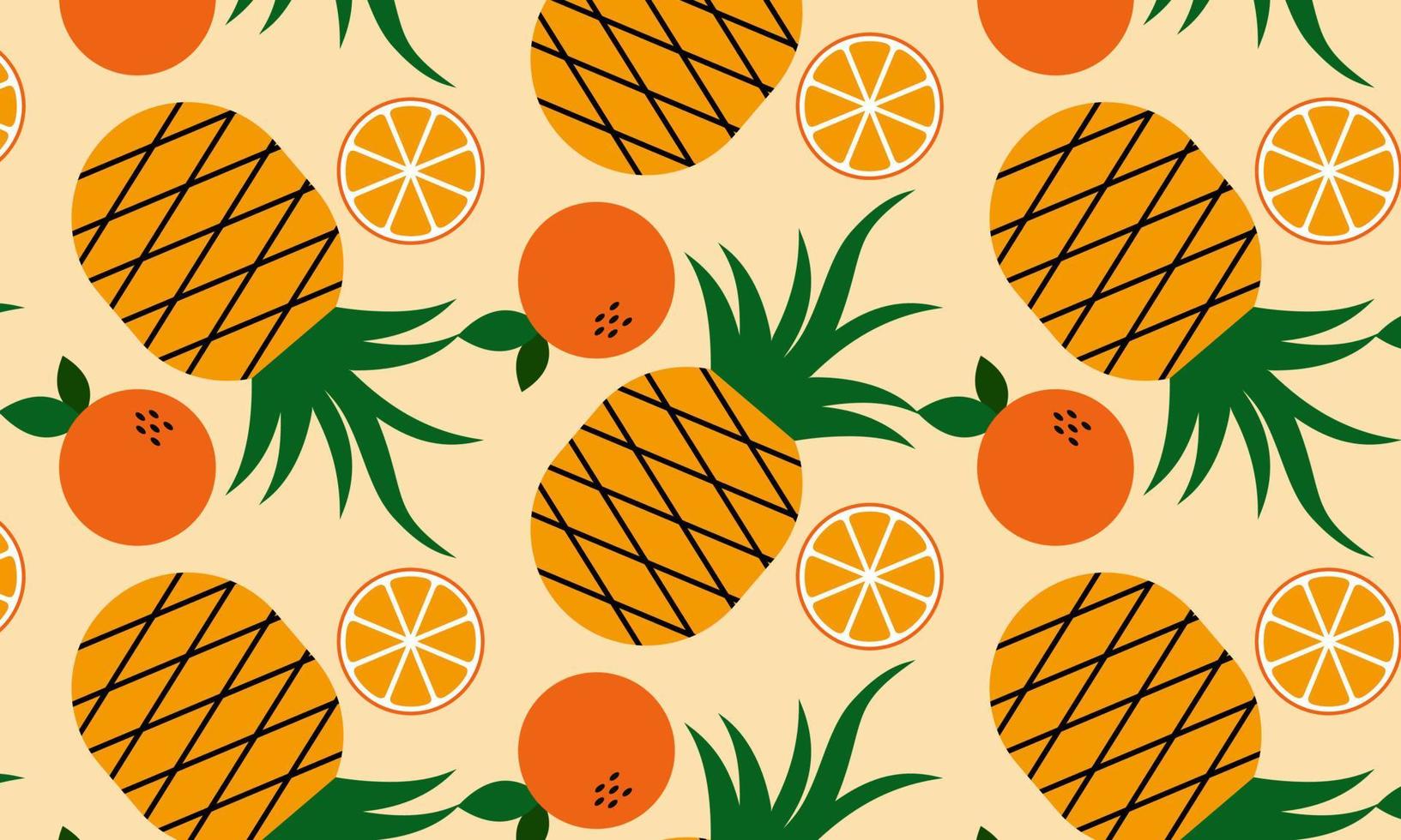 Fruit collection in flat hand drawn style illustrations vector