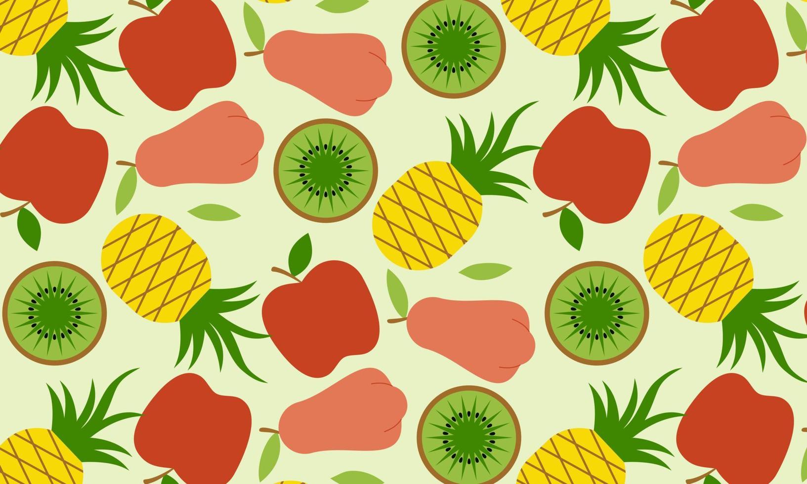 colección de frutas en ilustraciones de estilo plano dibujado a mano vector