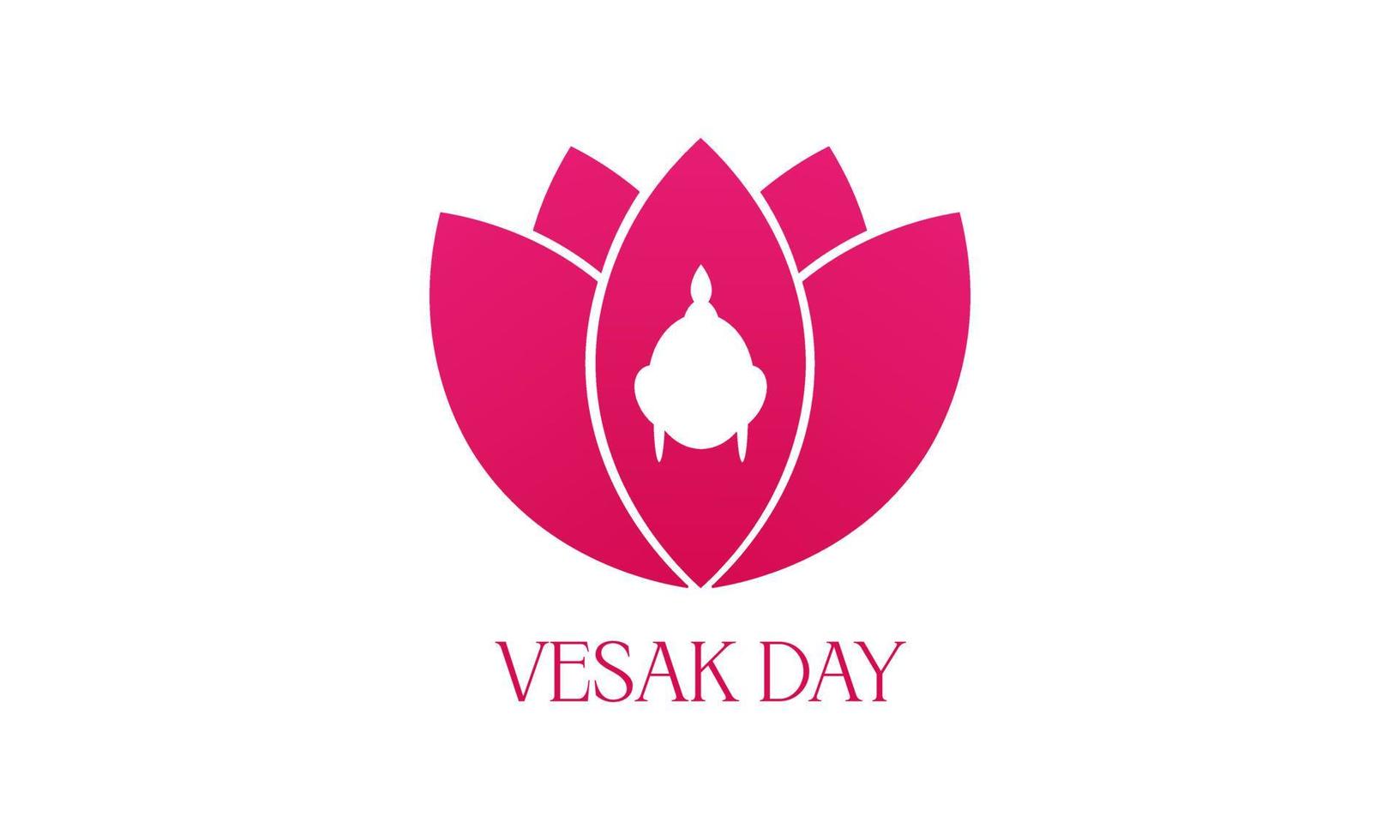 Happy vesak day or buddha purnima logo design vector