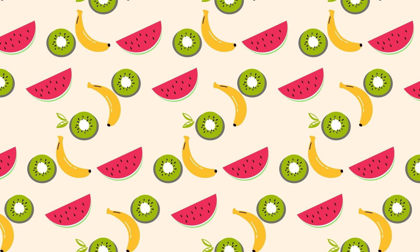 colección de frutas en ilustraciones de estilo plano dibujado a mano vector