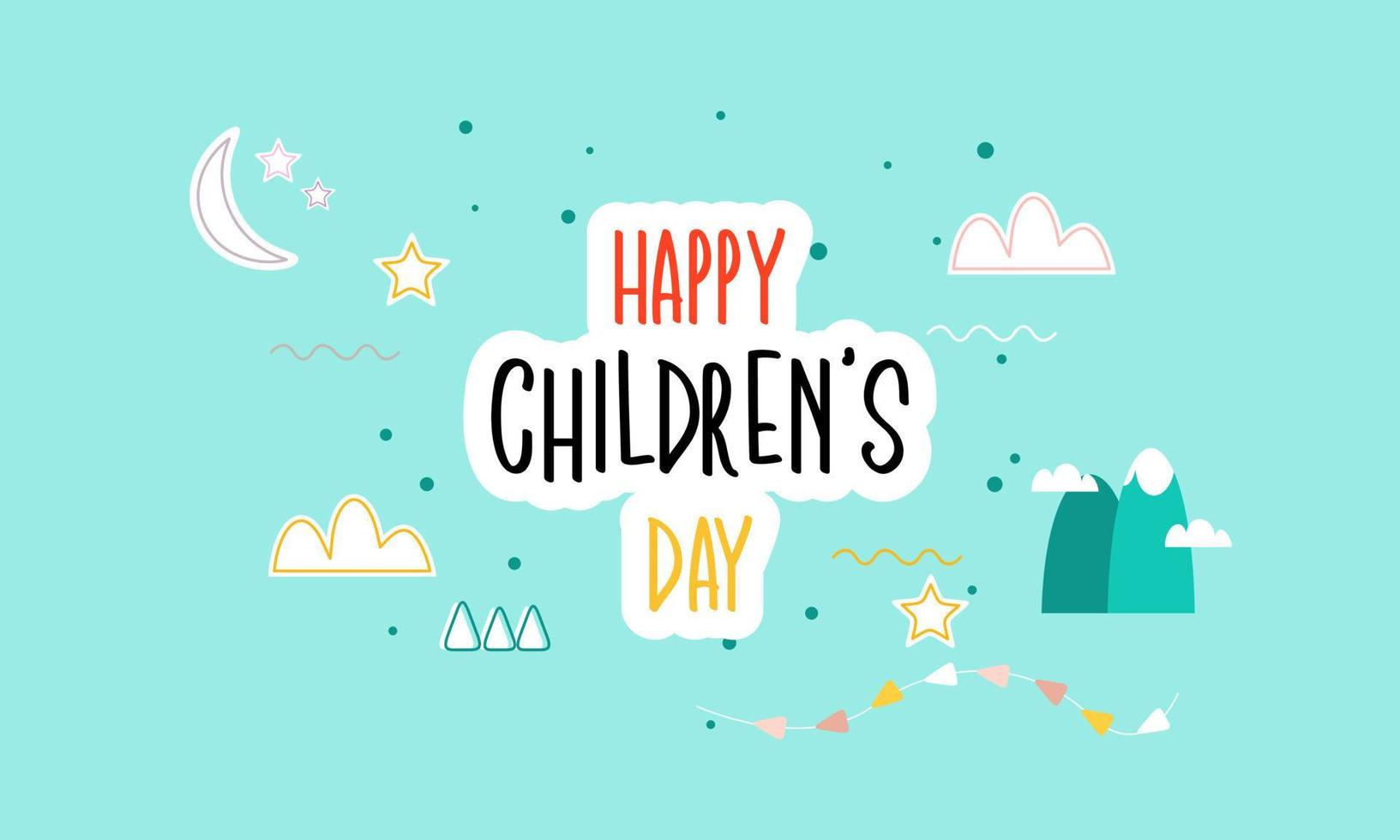 Happy children's day background vector