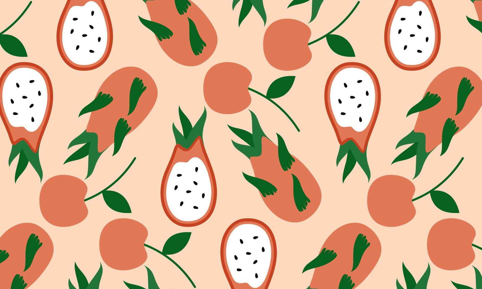 Fruit collection in flat hand drawn style illustrations vector