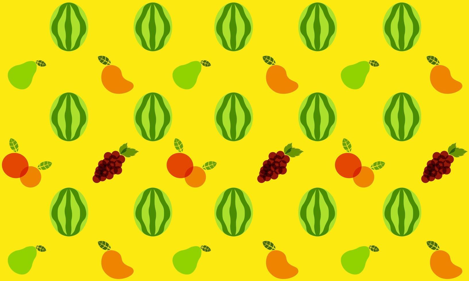 colección de frutas en ilustraciones de estilo plano dibujado a mano vector