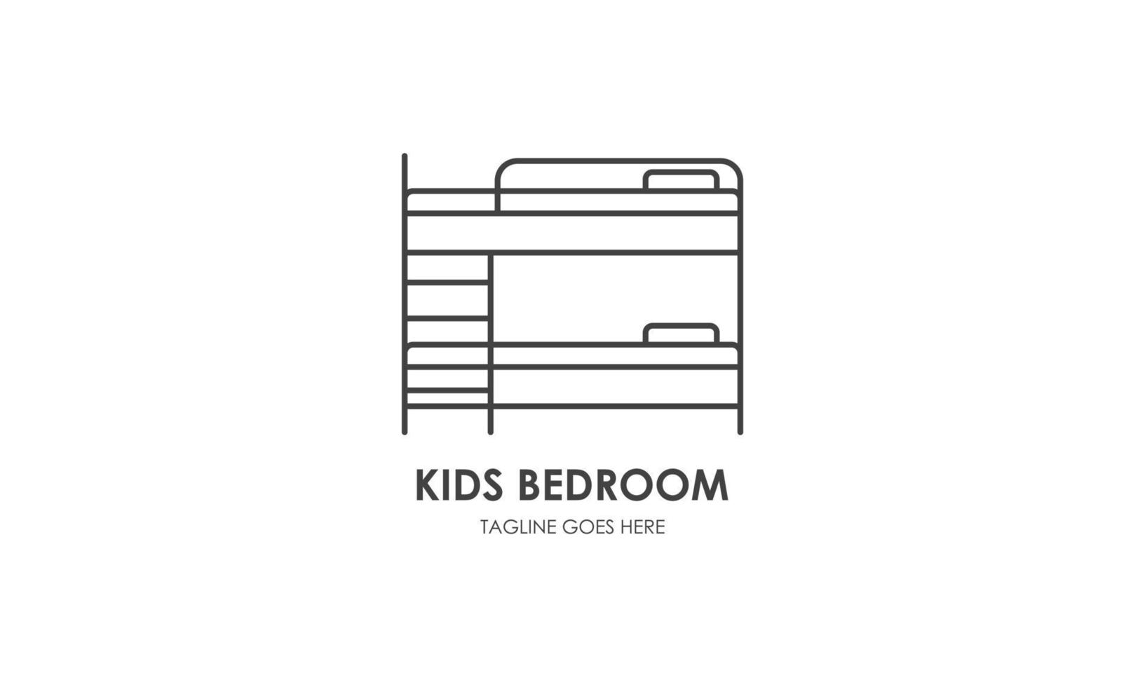 Baby and children room furniture linear icon vector