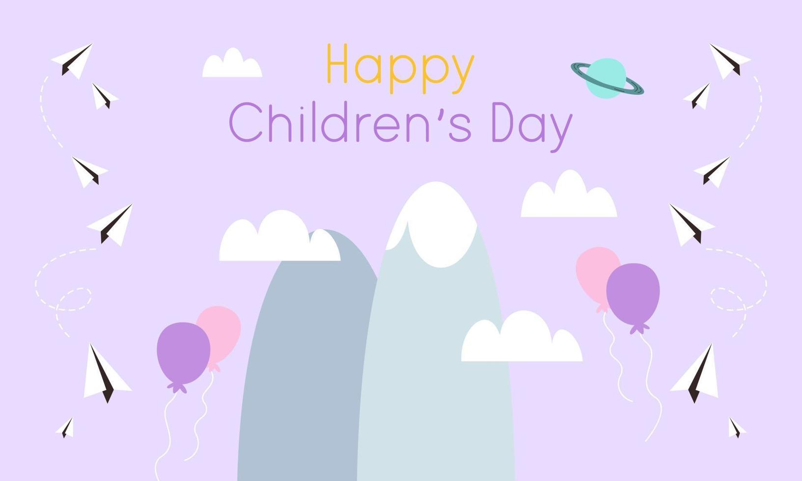 Happy children's day background vector