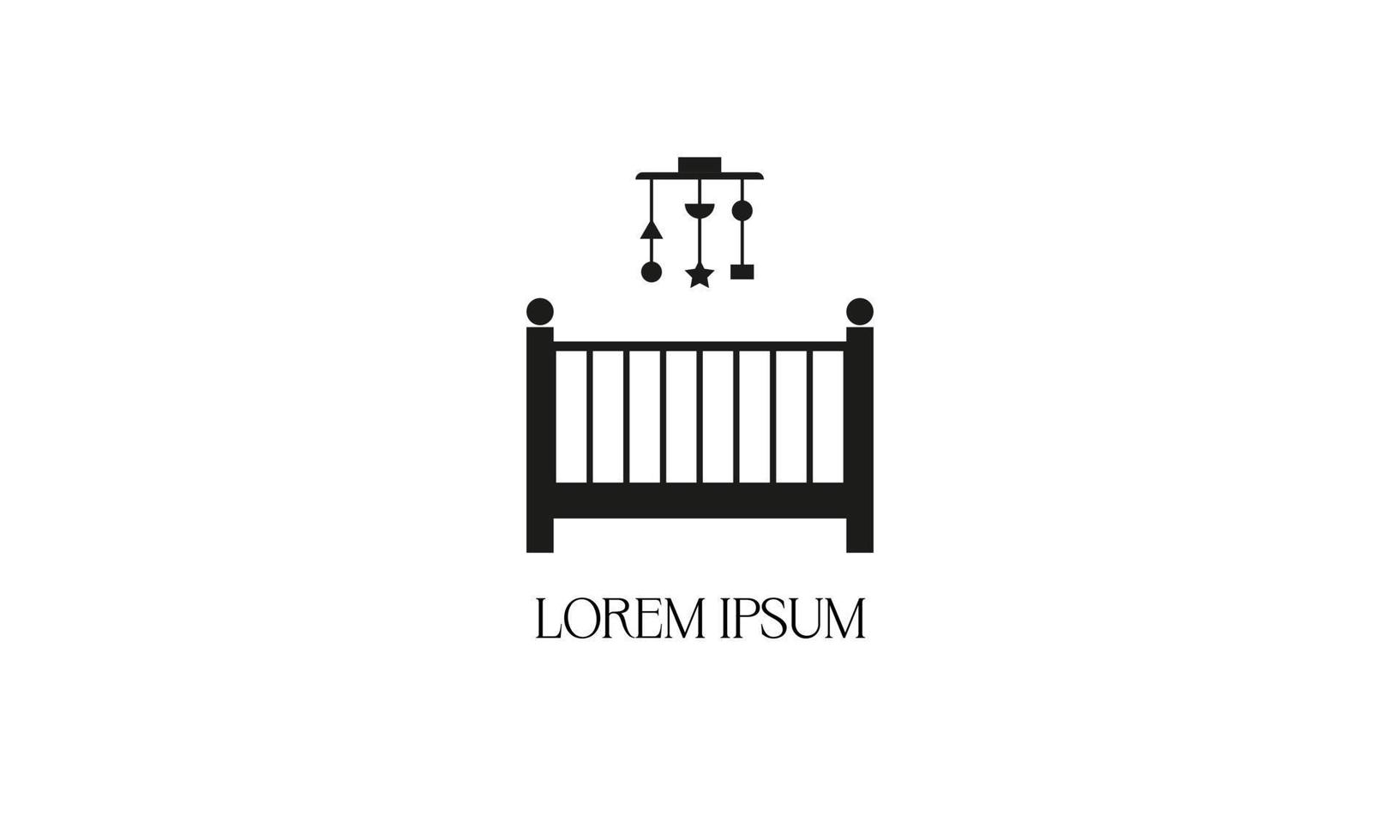 Baby and children room furniture linear icon vector