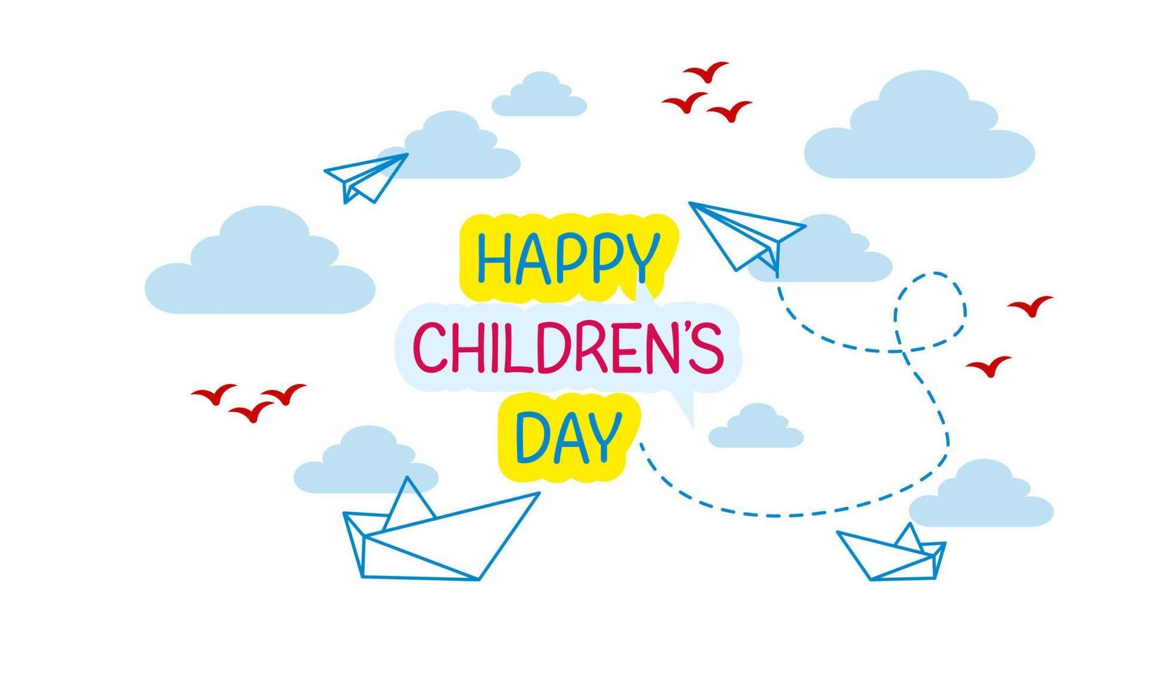 Happy children's day background vector