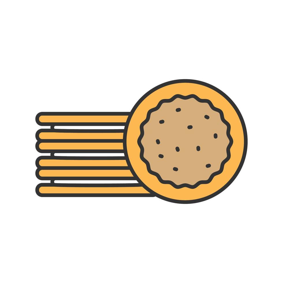 Sandwich cookies color icon. Sandwich biscuits. Isolated vector illustration