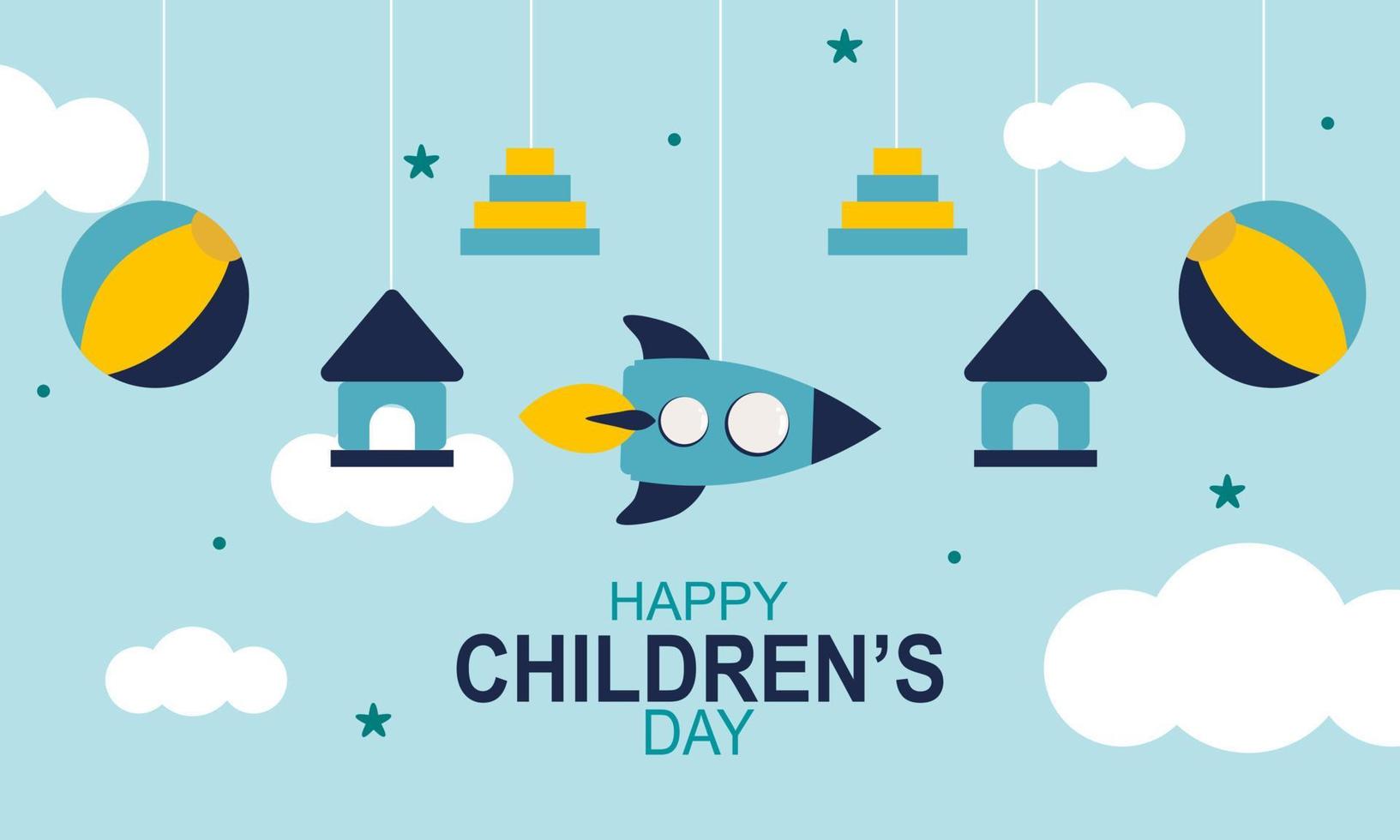 Happy children's day background vector