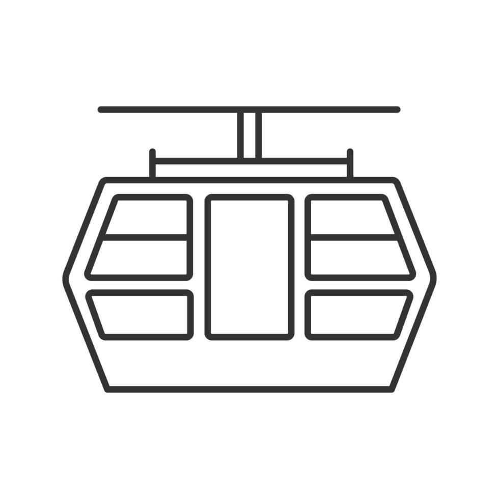 Funicular linear icon. Thin line illustration. Contour symbol. Vector isolated outline drawing