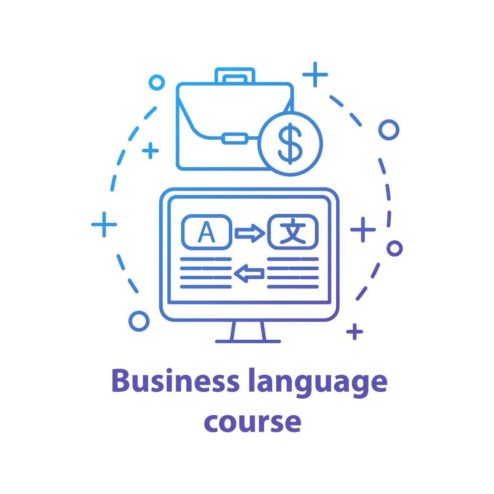 Foreign language for business concept icon. Online translator idea thin line illustration. International negotiations. Vector isolated outline drawing