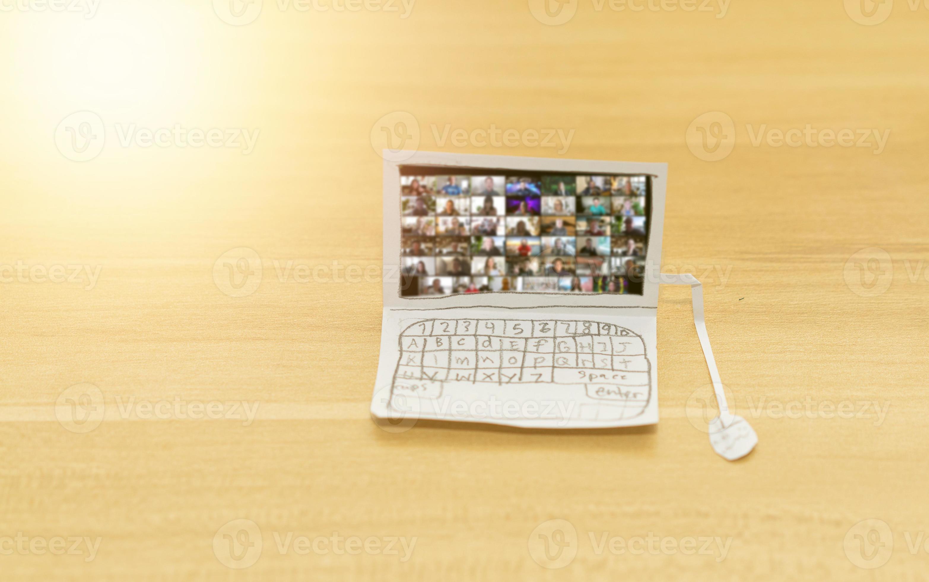 paper computer craft 7148056 Stock Photo at Vecteezy