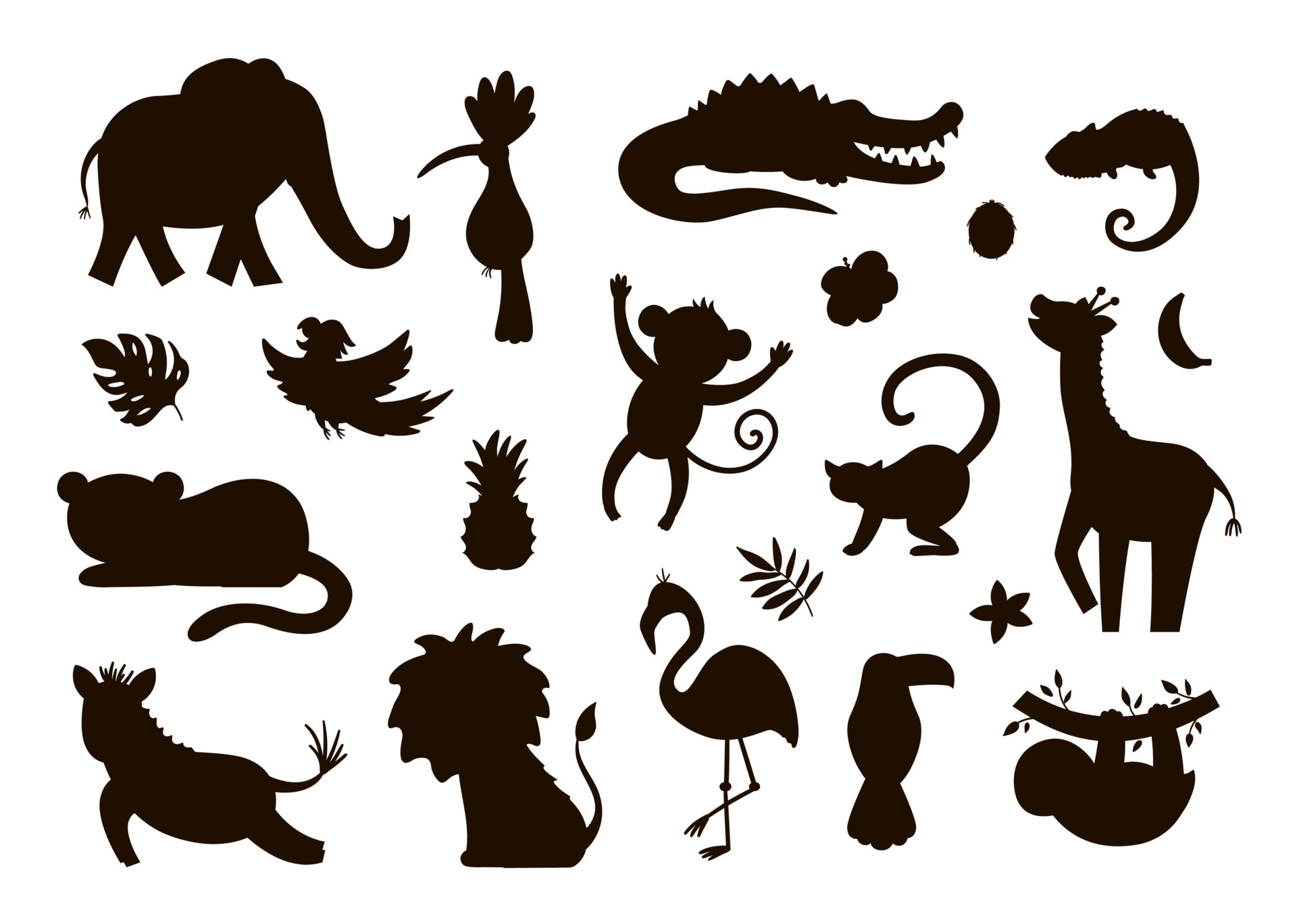 cute baby animal silhouette