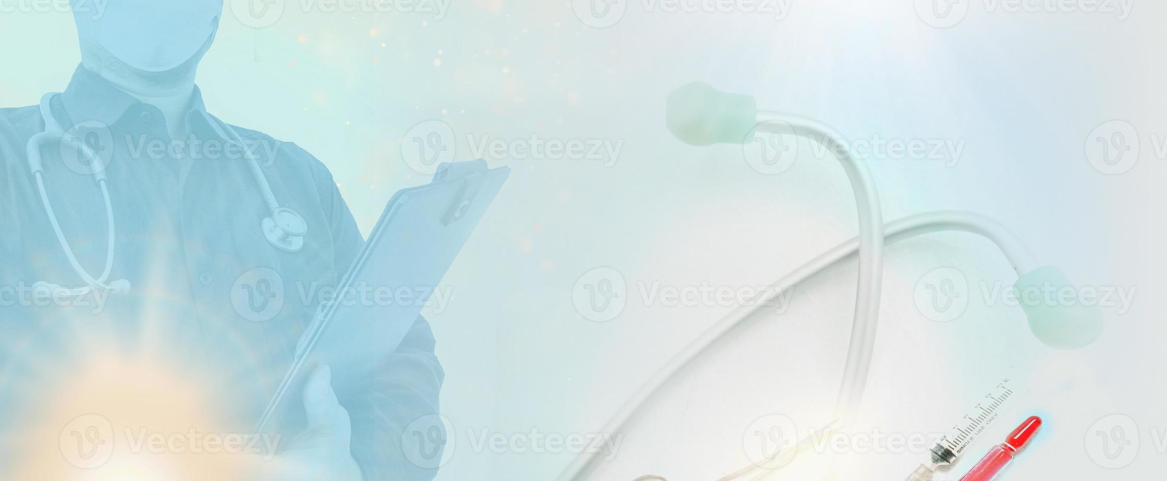 doctor on medicine background photo