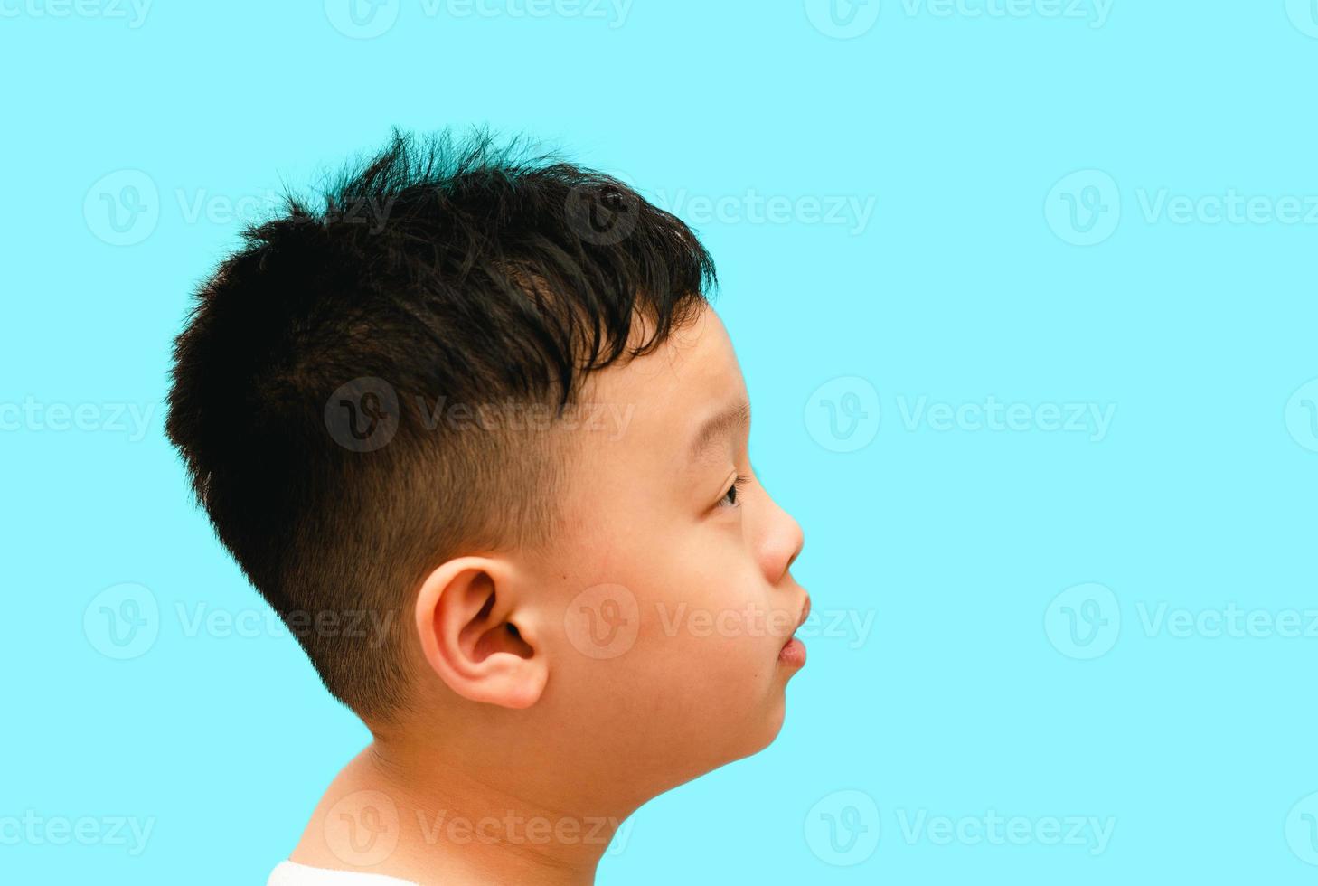 kid head side isolated photo