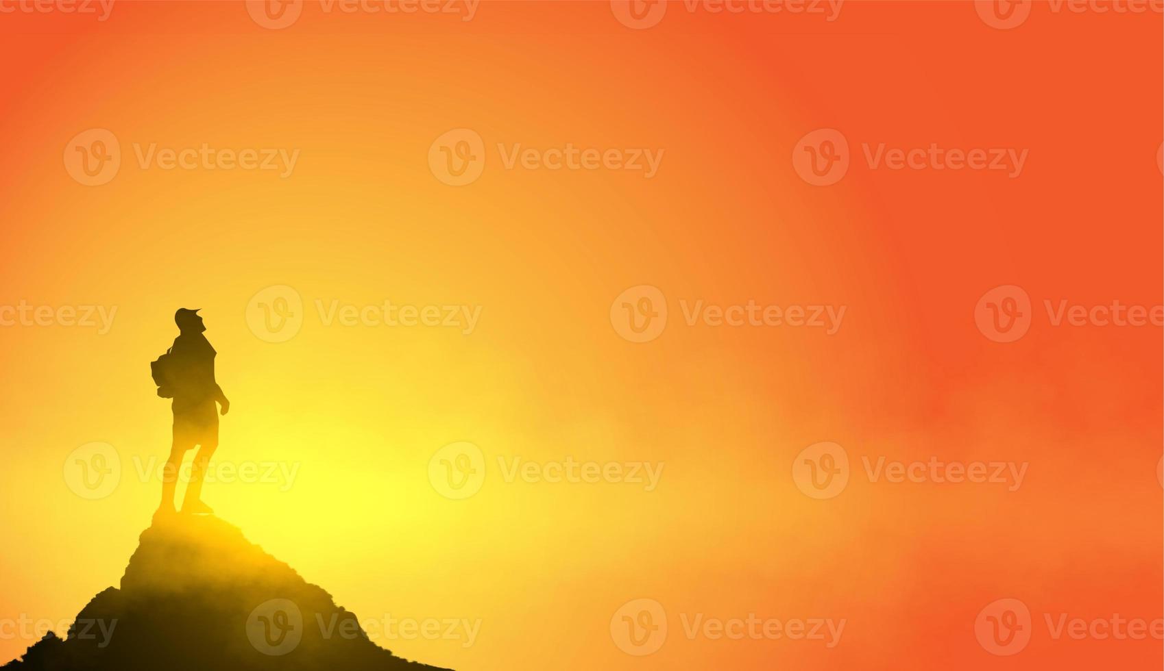 man on success peak photo