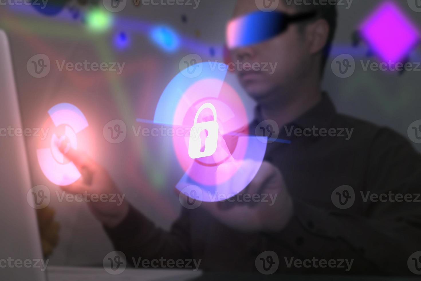 man lock metaverse photo