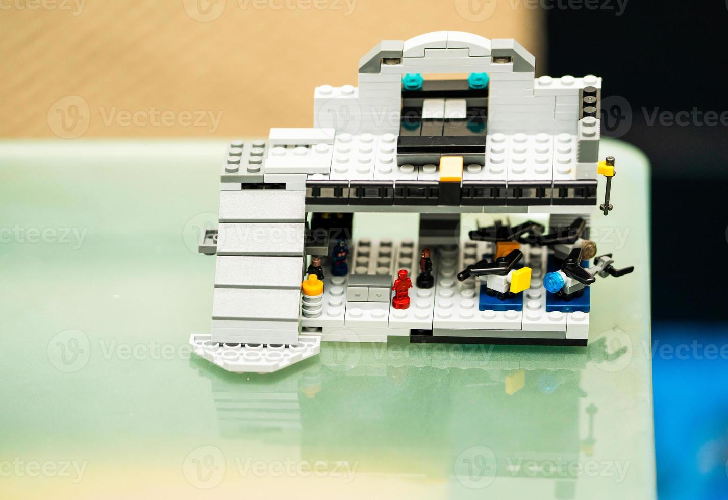 block toy on table photo