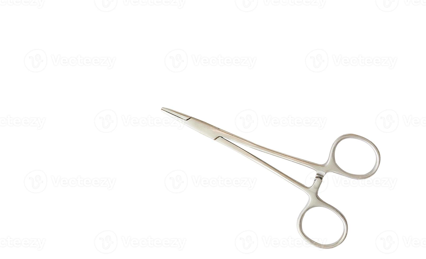 Forceps at on isolated  white background photo