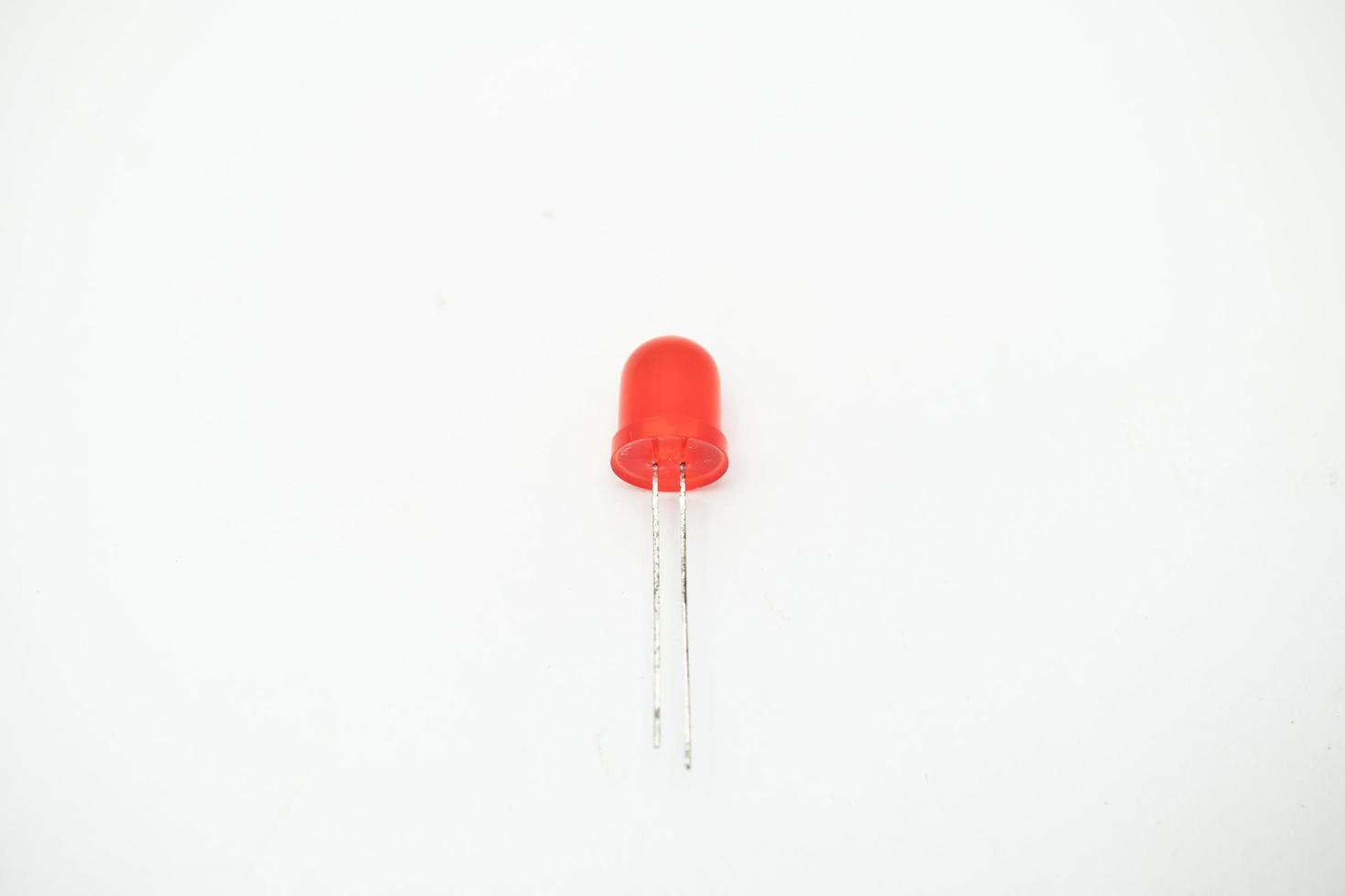 red diode on white background. Red Isolated Diode. photo