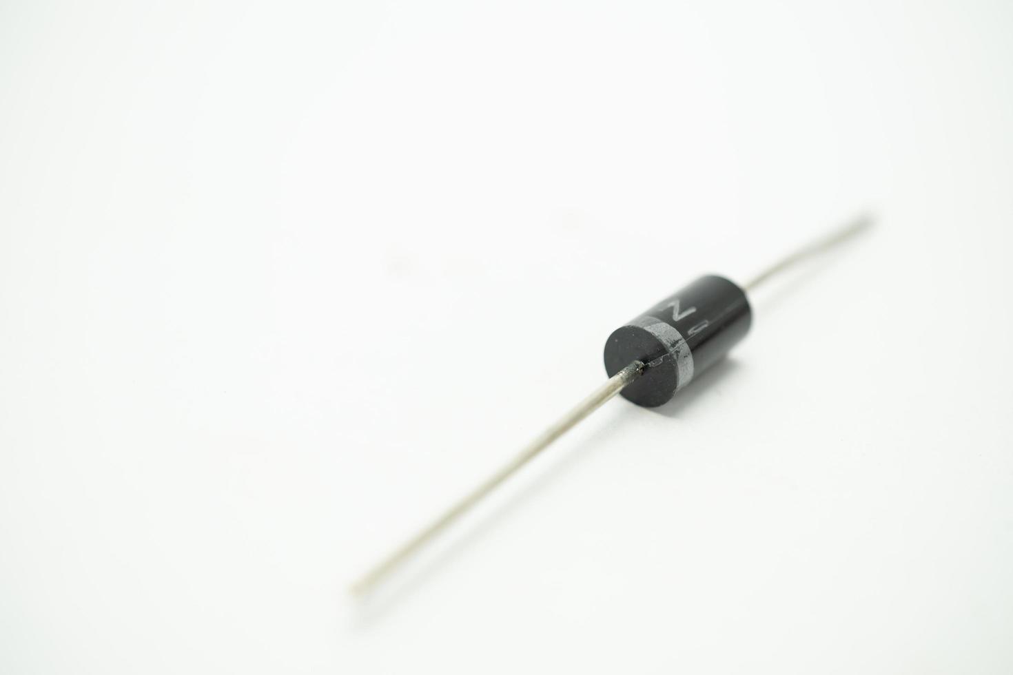 Close up of diode isolated on white background. A diode on the white photo