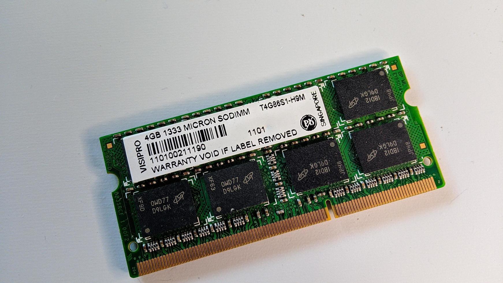 Cianjur Regency, West Java, Indonesia on April 12, 2022 - Laptop RAM. photo