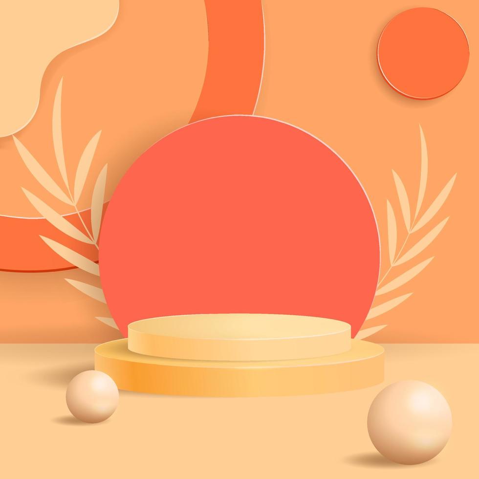 Mock up podium for product display vector