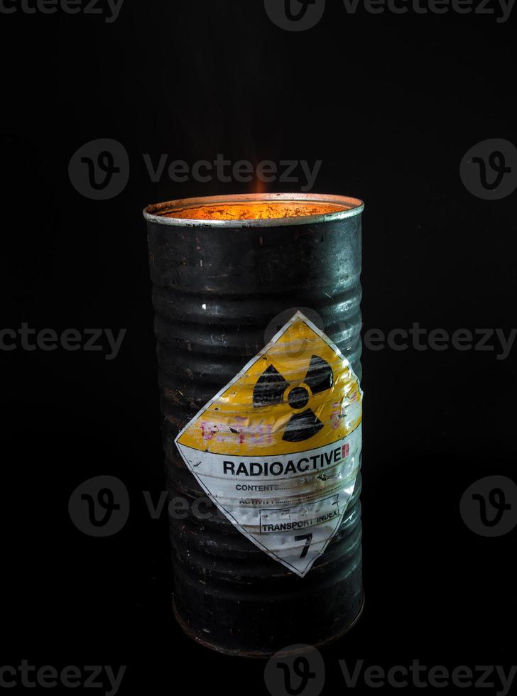 Heat in cylinder container of radioactive material photo