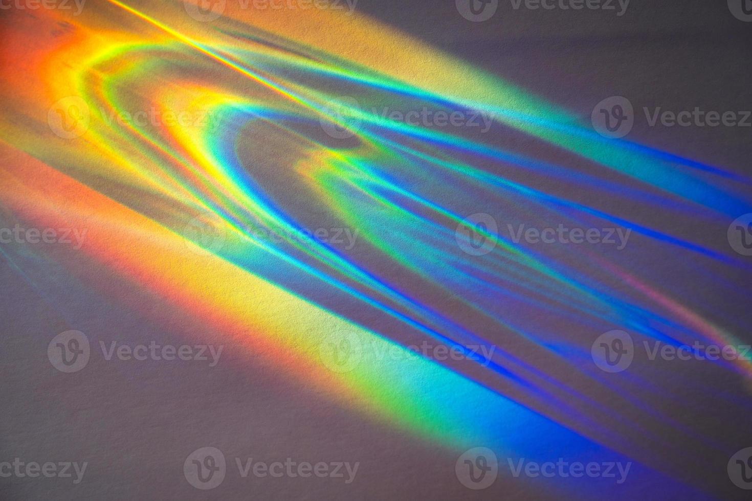 Prism Rainbow Water Reflections on Grey Background Overlay photo