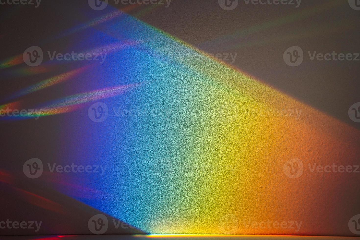 Rainbow background with for products and overlays photo
