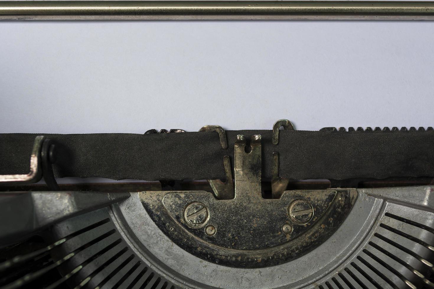 An old classic typewriter. Copy space. For text purpose. photo