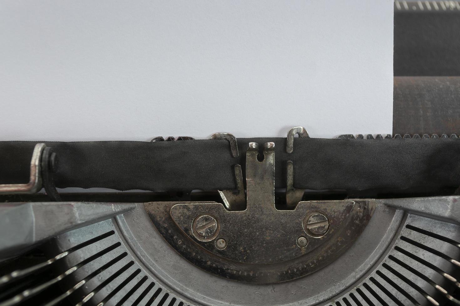 An old classic typewriter. Copy space. For text purpose. photo