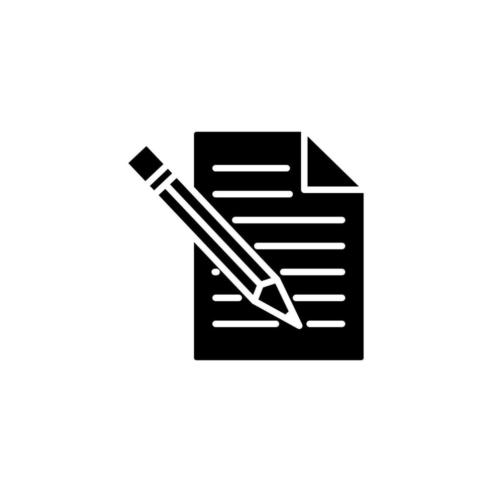 icono documento, nota, papel vector