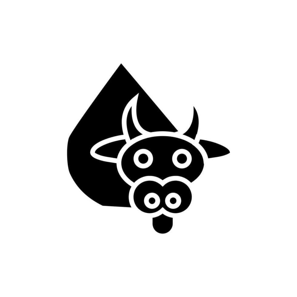 icono de vector de vaca