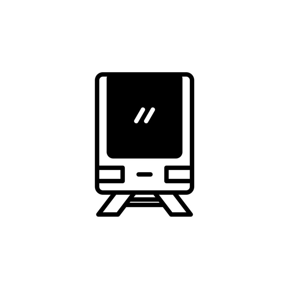 Bus, Autobus, Public, Transportation Solid Line Icon Vector Illustration Logo Template. Suitable For Many Purposes.