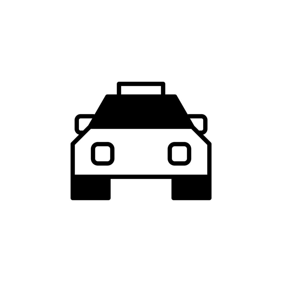 Cab, Taxi, Travel, Transportation Solid Line Icon Vector Illustration Logo Template. Suitable For Many Purposes.
