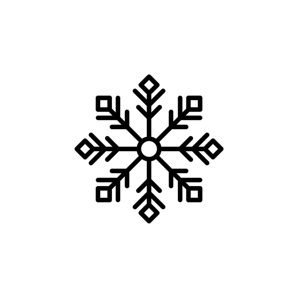 Winter, Snowfall, Snow, Snowflake Solid Line Icon Vector Illustration Logo Template. Suitable For Many Purposes.