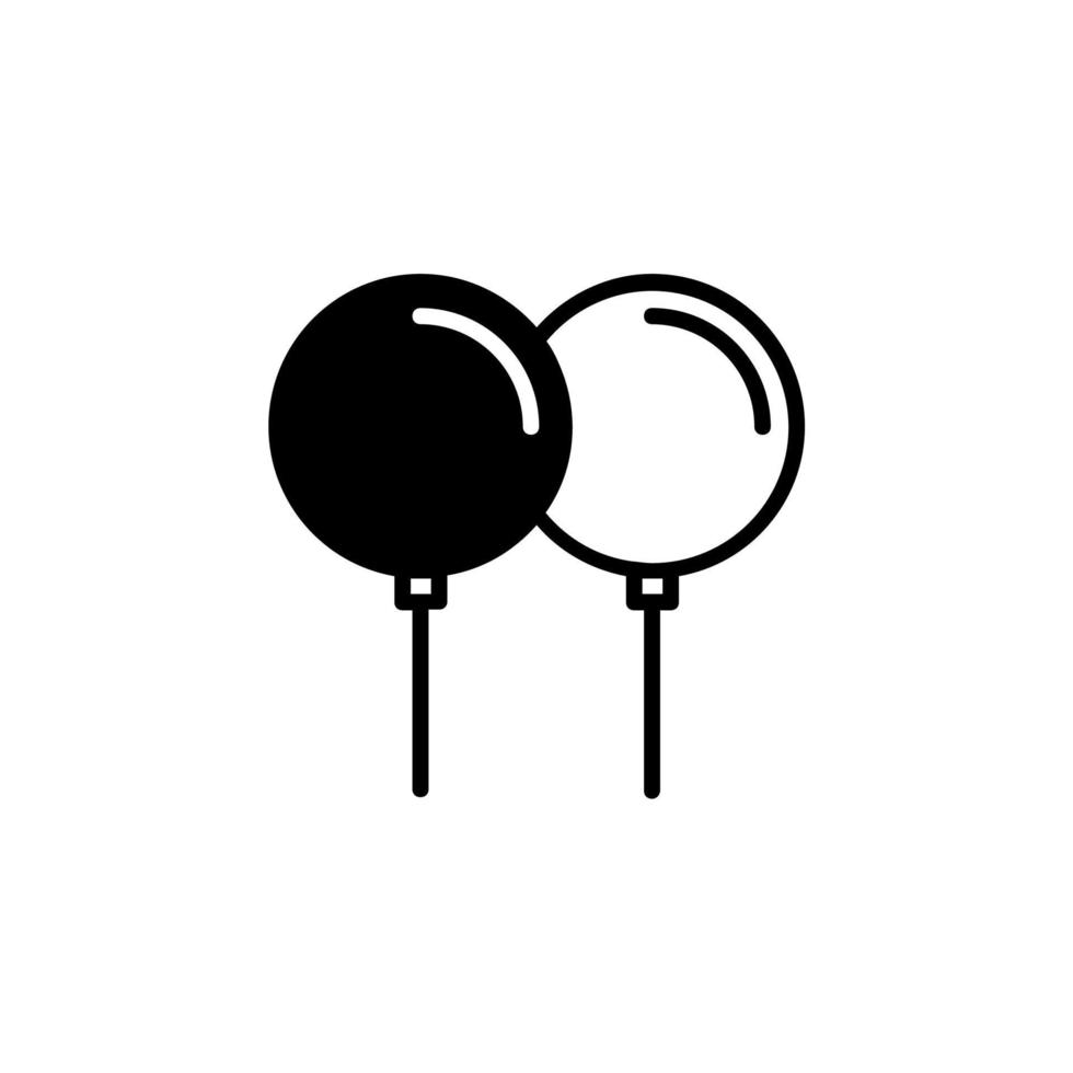 Balloon Solid Line Icon Vector Illustration Logo Template. Suitable For Many Purposes.