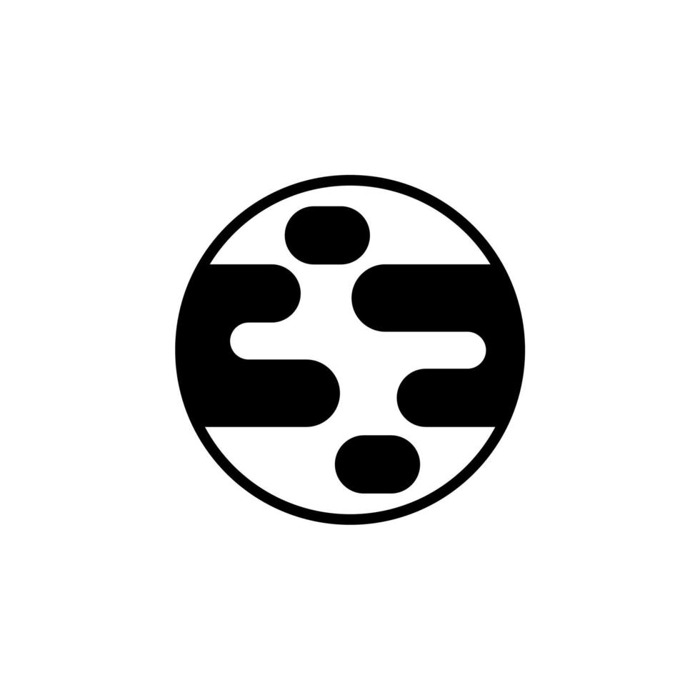 mundo, tierra, plantilla de logotipo de ilustración de vector de icono de línea sólida global. adecuado para muchos propósitos.