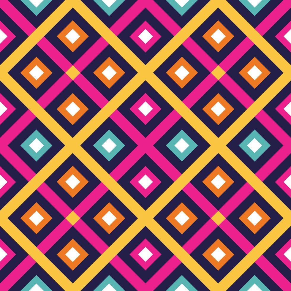 Modern looking abstract geometry background pattern. Seamless vivid vector fractal pattern.