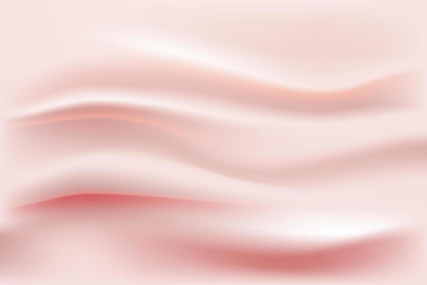 3d abstract pink wavy curtain scene background vector